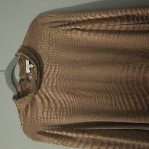 Reiss, Blouse, Women, Size US10, Silk Blend, Snake print long sleeve.